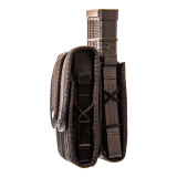 High Speed Gear Duty Double Pistol TACO - Covered with Rifle, Black Side View