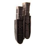 High Speed Gear Duty Staggered Double TACO, Black, Side View