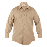 Elbeco LA County Sheriff Poly/Cotton Long Sleeve Shirt, silver tan front view