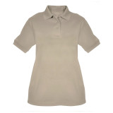 Elbeco Ufx Women's Short Sleeve Tactical Polo, tan front view