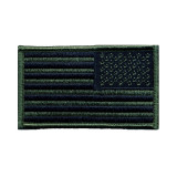 Hero's Pride Reverse U.S. Flag Patch, Olive Drab/Black front view