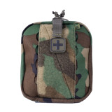 High Speed Gear Med Pak, woodland camo front view