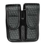 Bianchi 7902 Double Mag Pouch with Snap, basketweave
