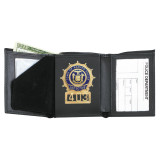 Strong Leather Tri-Fold Badge Wallet - 2 ⅜" Badge