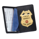 Strong Leather Side Open Badge Duty Case