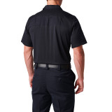 5.11 Tactical Stryke PDU Twill Rapid Short Sleeve Shirt, midnight navy back view