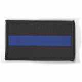 Hero's Pride 2" x 3.5" Black Patch/Black Border With Blue Line