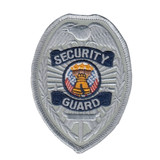 Hero's Pride 2-1/2 X 3-3/8" Silver Security Guard Badge Patch