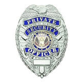 Hero's Pride 2-1/4 X 3-1/8" Nickel Plated, Private Security Officer Badge