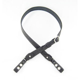 Nelson Black Clarino Leather Shoulder Strap with Brass Hardware