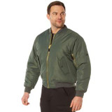 Rothco Enhanced Nylon MA-1 Flight Jacket Sage Green