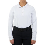First Tactical Women's Long Sleeve Performance Polo White