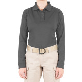 First Tactical Women's Long Sleeve Performance Polo Wolf Gray
