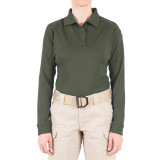 First Tactical Women's Long Sleeve Performance Polo OD Green