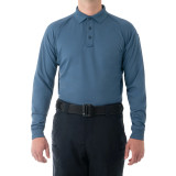 First Tactical Men's Long Sleeve Performance Polo French Blue