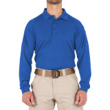 First Tactical Men's Long Sleeve Performance Polo Academy Blue