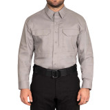 First Tactical Men's V2 Tactical Long Sleeve Shirt Nickel Gray