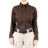 First Tactical Women's V2 Tactical Long Sleeve Shirt Kodiak Brown