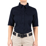 First Tactical Women's V2 Tactical Short Sleeve Shirt Midnight Navy