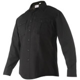 Flying Cross FX Flex 65/35 Poly/Cotton-Mini Rip-Stop Long Sleeve Woven Shirt Black