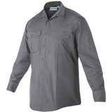 Flying Cross FX Flex 65/35 Poly/Cotton-Mini Rip-Stop Long Sleeve Woven Shirt Oxford Gray