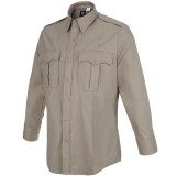 Flying Cross Men's Prime Flex Long Sleeve Hybrid Shirt Silver Tan
