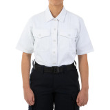 First Tactical Women's Cotton Station Short Sleeve Shirt White