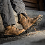 Danner Men's 8 in. Quarry USA Alloy Toe Boot Distressed Brown 7