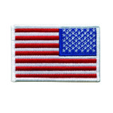 Hero's Pride Reverse U.S. Flag Patch - White Border 3-1/2 in. x 2-1/4 in.