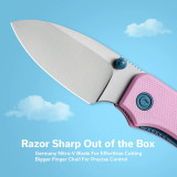 CIVIVI Powder Pink Baby Banter Thumb Stud Knife G10 Handle 2