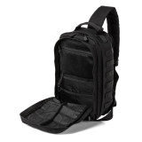 5.11 Tactical RUSH MOAB 8 Sling Pack 13L Black, Front Compartment Open
