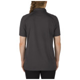 5.11 Tactical Polyester Women's Helios Short Sleeve Polo Shirt, Charcoal, Back