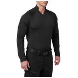 5.11 Tactical V.XI Sigurd Long Sleeve Shirt, Black, Facing Front Right Angle