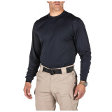 5.11 Tactical Performance Utili-T 2 Pack Long Sleeve Shirt, Dark Navy, Front Facing Left Angle