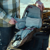 Vertx Siege 35L Tactical Backpack, Coyote, Held Open by Man