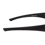 Radians Crossfire RPG Premium Safety Eyewear, Matte Black Frame / Blue Mirror POL Lens, Close-up of Glasses Arms