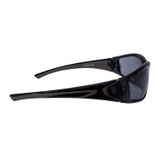 Radians Crossfire RPG Premium Safety Eyewear, Crystal Black Frame / Smoke Lens, Facing Right