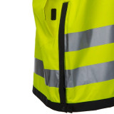 Flying Cross Black DutyGuard RT Reversible Rain Jacket, Hi-Vis Yellow Side, Side Zip Detail