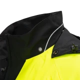 Flying Cross Black DutyGuard RT Reversible Rain Jacket, Hi-Vis Yellow Side, Detachable Hood