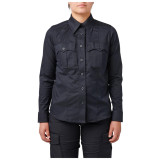 5.11 Tactical Women's Stryke PDU Twill Class B Long Sleeve Shirt, Midnight Navy, Front, Untucked