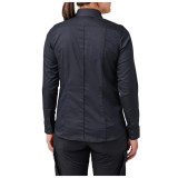 5.11 Tactical Women's Stryke PDU Twill Class B Long Sleeve Shirt, Midnight Navy, Back, Untucked
