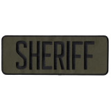 Hero's Pride 11 in. x 4 in. Sheriff Back Patch, OD Green Black