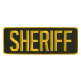 Hero's Pride 11 in. x 4 in. Sheriff Back Patch, Medium Gold OD Green 110025