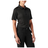 5.11 Tactical Women's Performance Polo, Black, Facing Front Right Corner