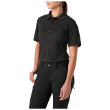 5.11 Tactical Women's Performance Polo, Black, Facing Front Left Corner