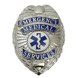 Hero's Pride Emergency Medical Services Badge, Nickel Plate