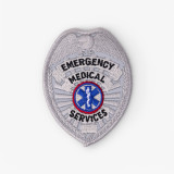 Hero's Pride Emergency Medical Services Badge Patch, Silver