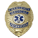 Hero's Pride Emergency Medical Technician Badge, Gold Plate
