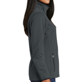 Port Authority Women's Pique Fleece Jacket, Graphite Side View