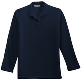 Port Authority Ladies Silk touch Long Sleeve Polo, Navy